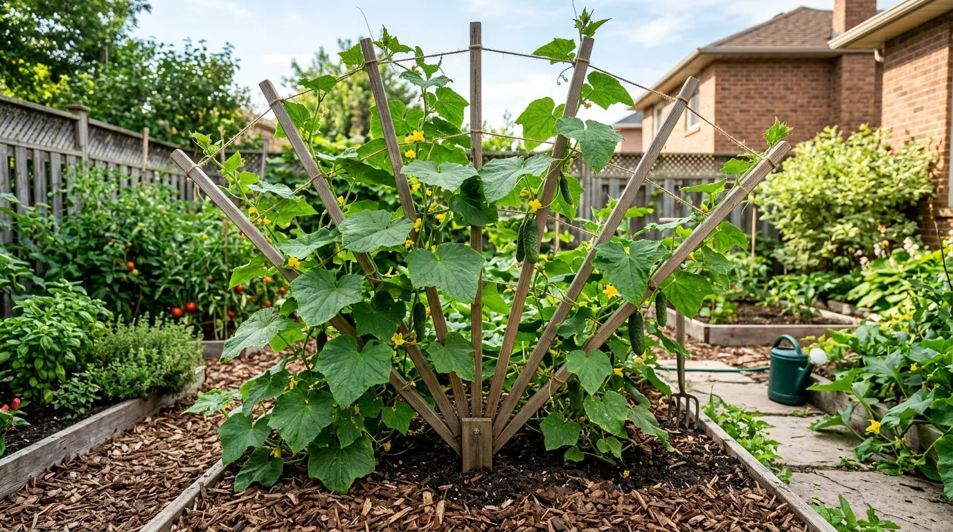 Fan-Shaped Cucumber Trellis